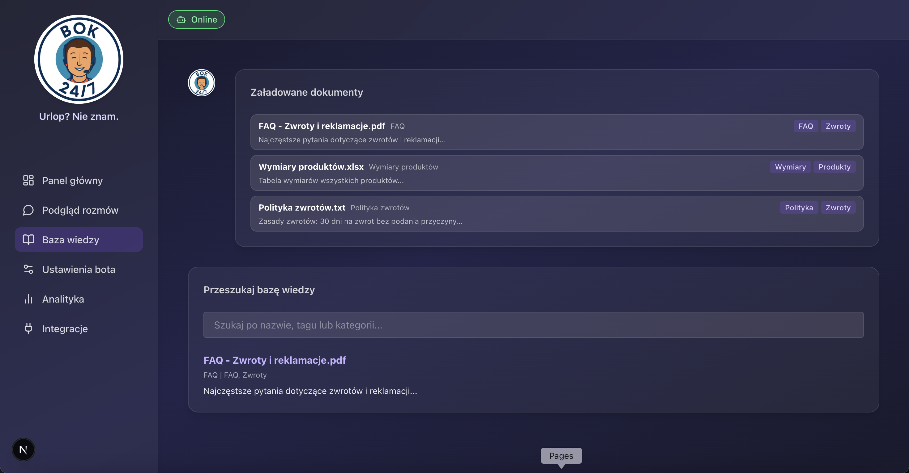 Knowledge Base Interface